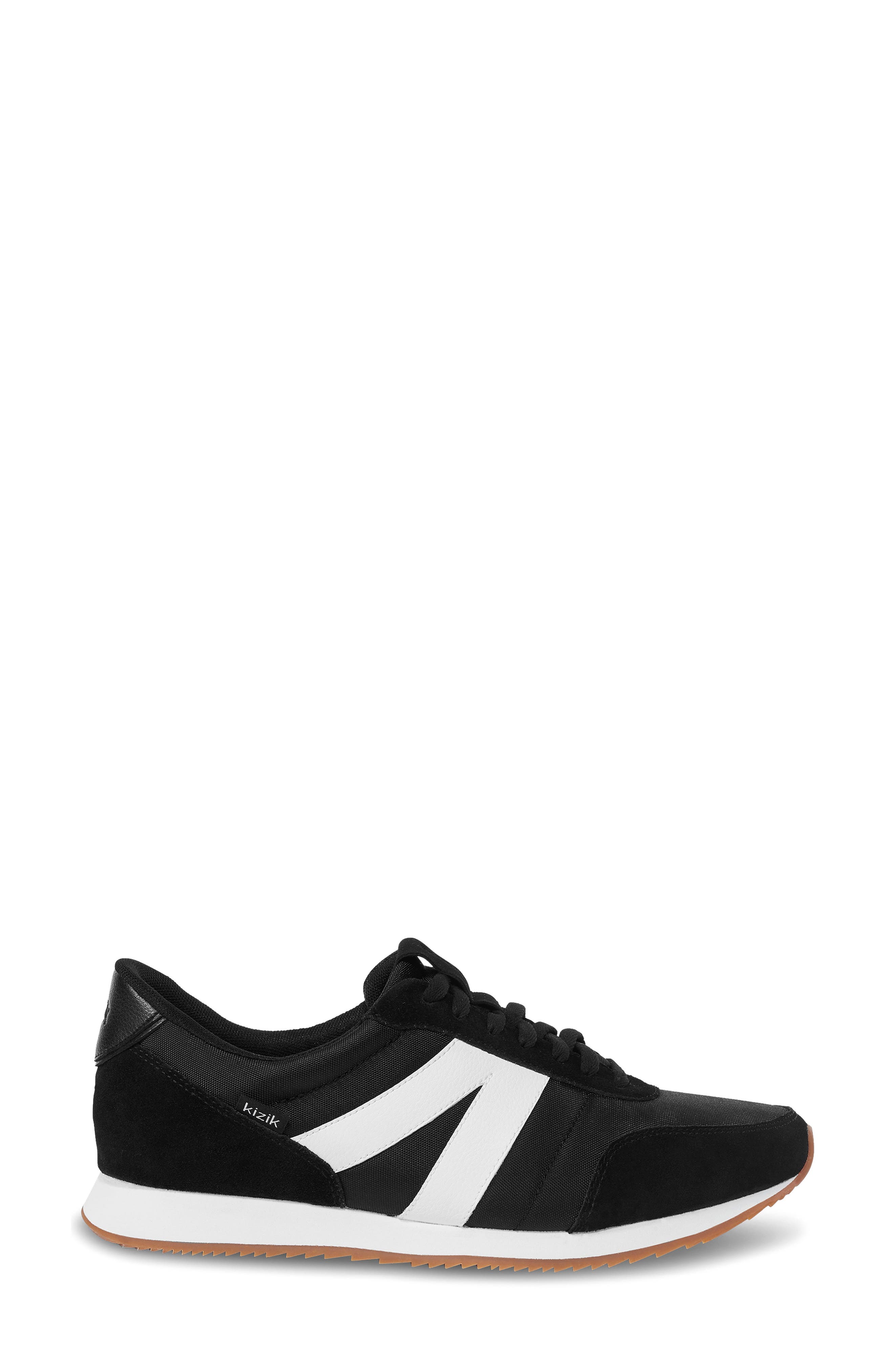Kizik Milan Hands-Free Sneaker, Alternate, color, Black/ White