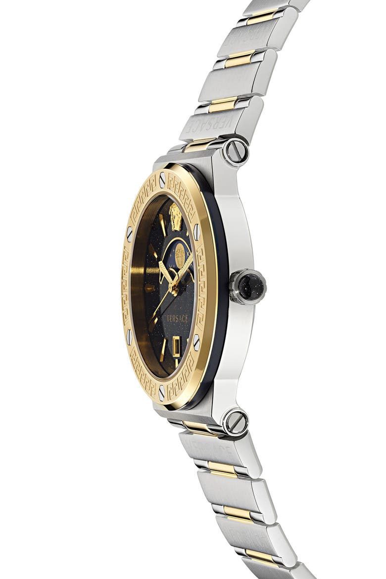 Greca Logo Bracelet Watch, 38mm, Alternate, color, TWO TONE