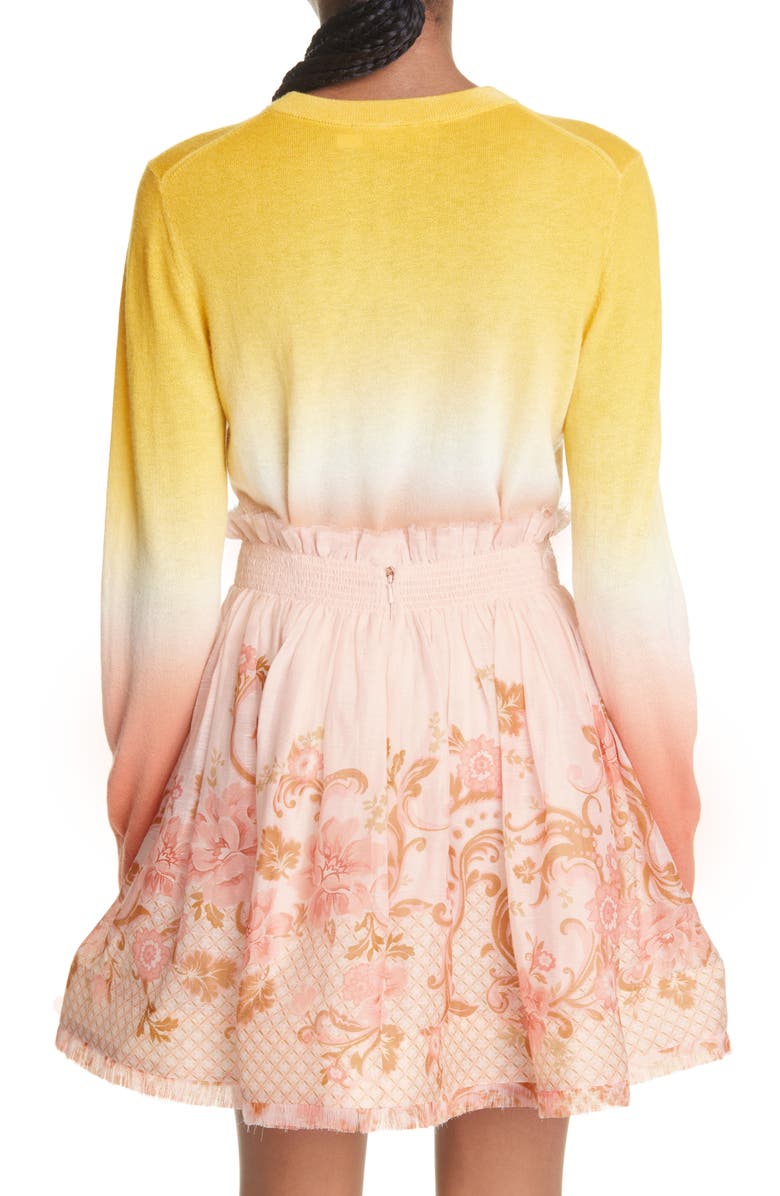 Zimmermann Postcard Ombré Cashmere Sweater, Alternate, color,