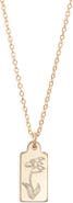 Set & Stones Tawney Birth Flower Pendant Necklace