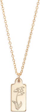 Set & Stones Tawney Birth Flower Pendant Necklace