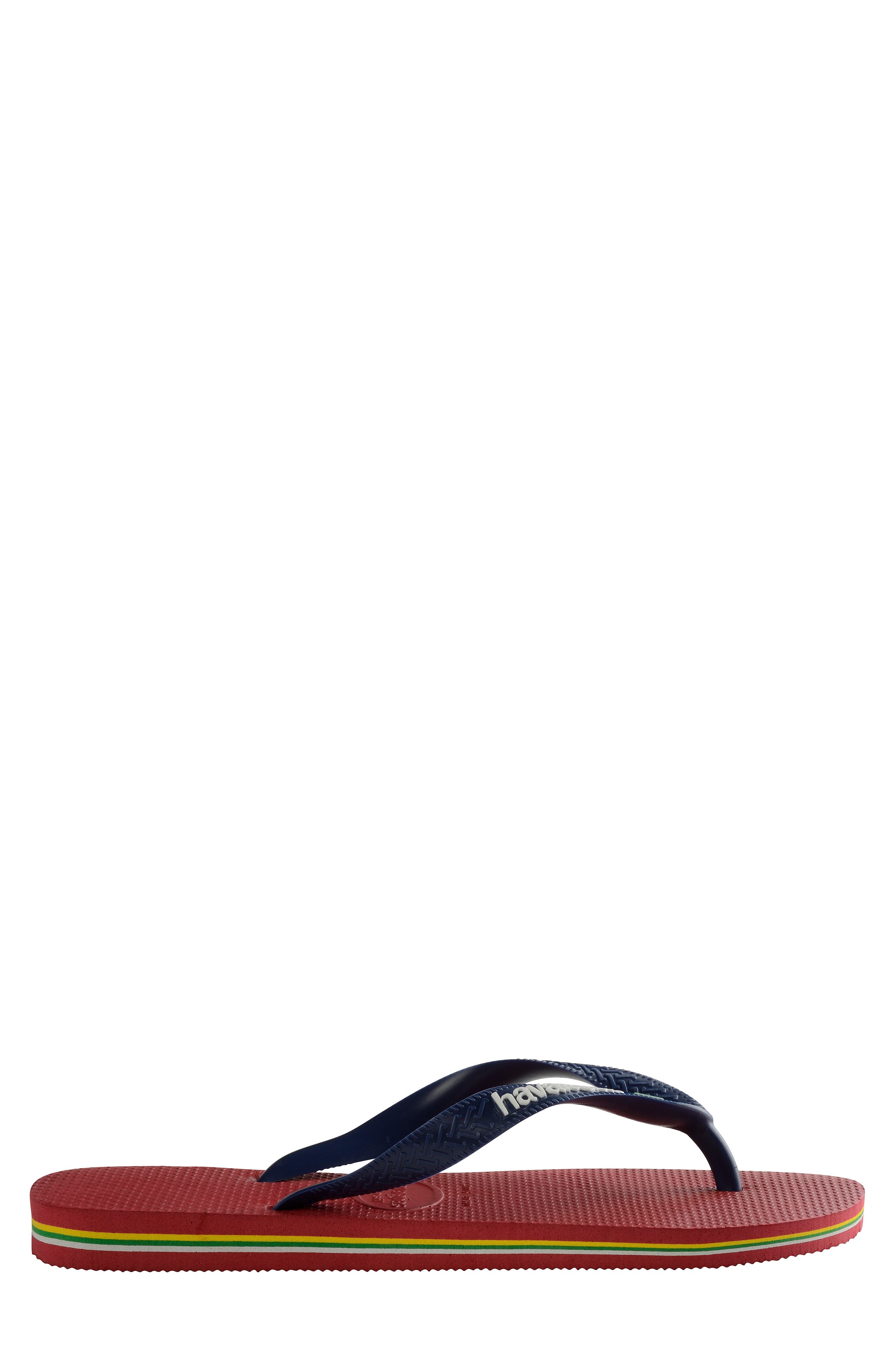 Brazil Logo Flip Flop, Alternate, color, RED