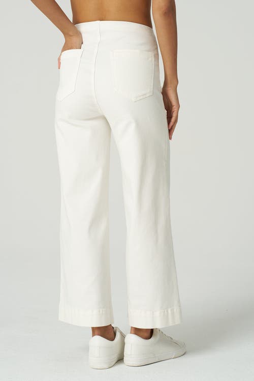 Franne Golde Wide Leg Cropped High Rise Stretch Denim Jeans