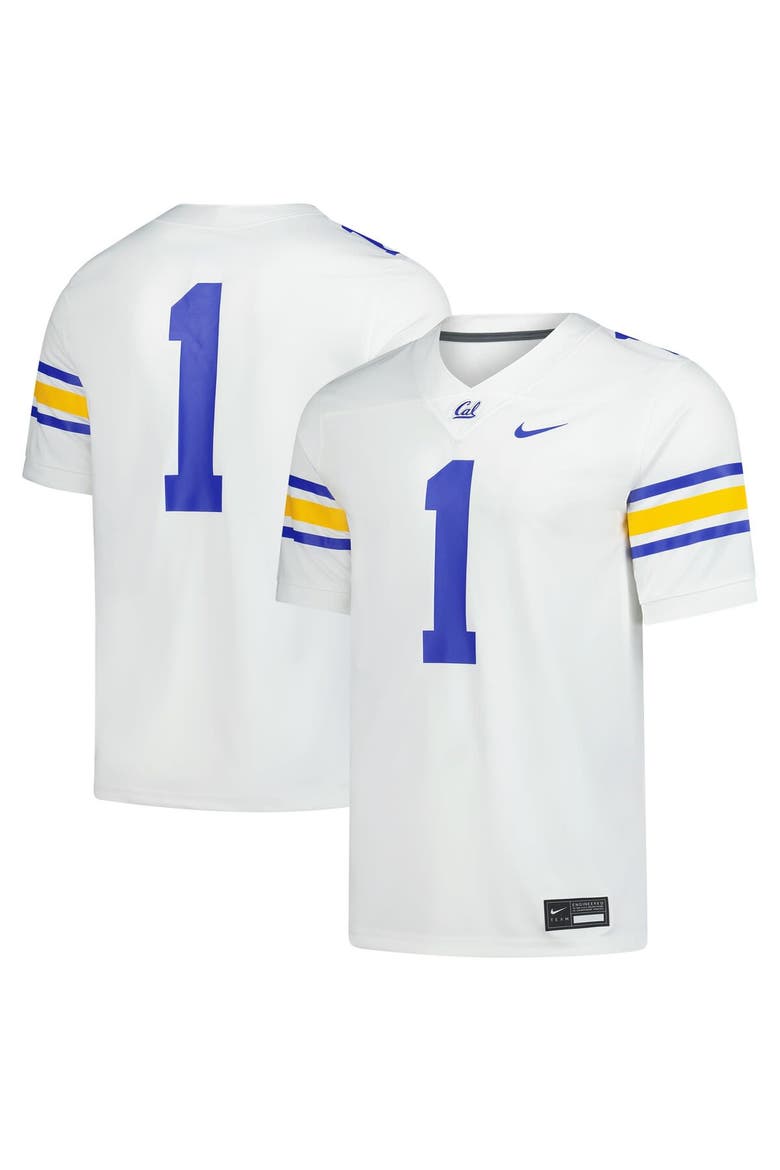 Men's Nike #1 White Cal Bears Untouchable Replica Game Jersey, Main, color, White