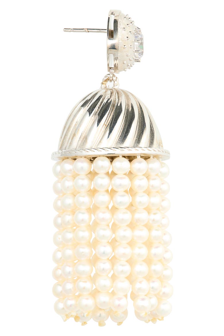 Giant Freshwater Pearl Drop Earring, Alternate, color, WHITE