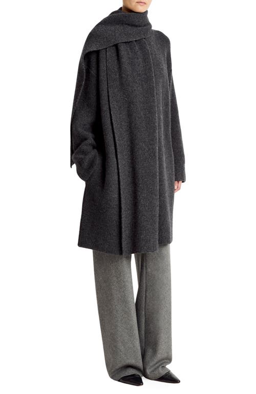 Vince Drape Sweater Coat In Gray