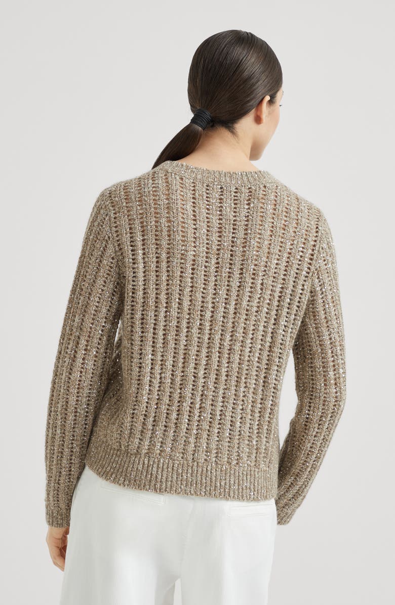 Brunello Cucinelli Dazzling rib sweater, Alternate, color, Camel