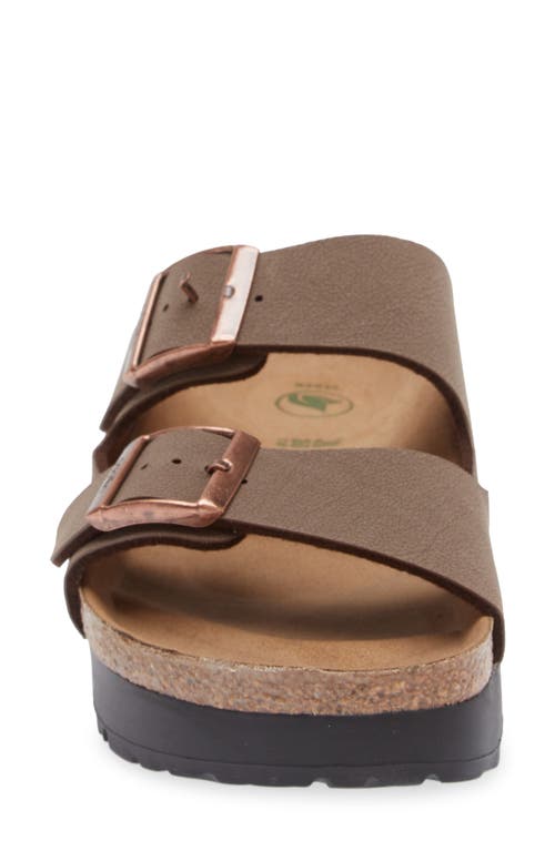 Birkenstock Women's Arizona Flex Nubuck Leather Platform Sandals From Finish Line In Mocha