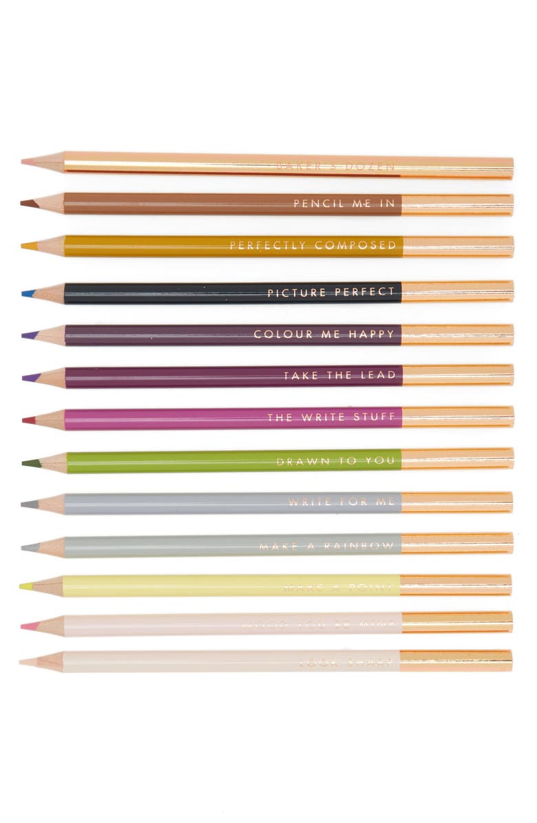 Ted Baker London Baker's Dozen Set of 13 Coloring Pencils, Main, color, 