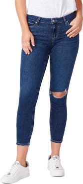 PAIGE Verdugo Ripped Ankle Skinny Jeans