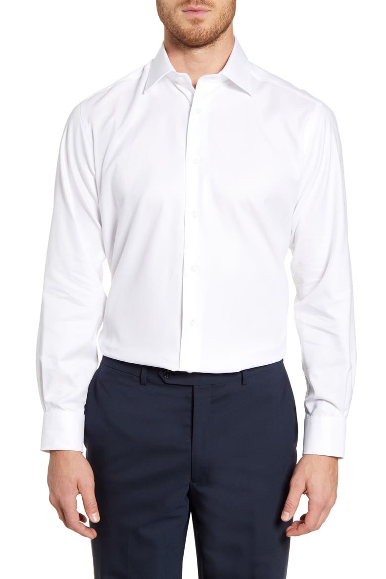 Regular Fit Royal Oxford Dress Shirt, Main, color, WHITE