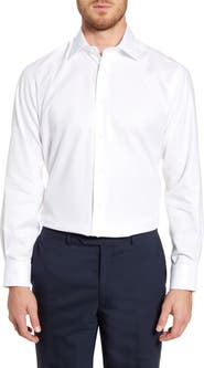 David Donahue Regular Fit Royal Oxford Dress Shirt