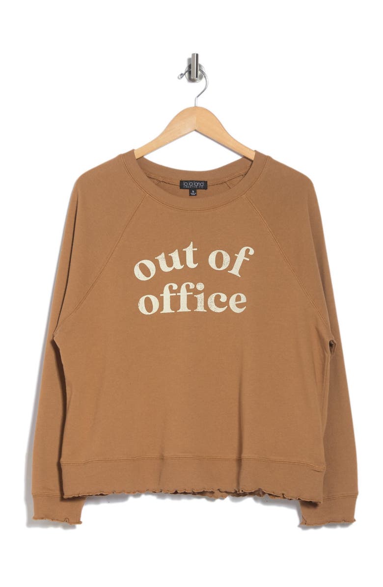 La La Land Creative Co Out of Office Raglan Sweatshirt, Alternate, color, 