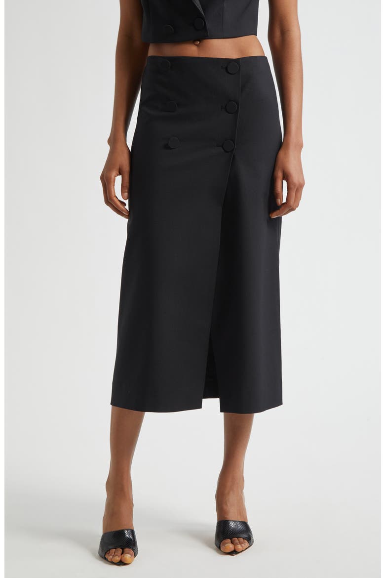 Febe Tuxedo Pencil Skirt, Main, color, BLACK
