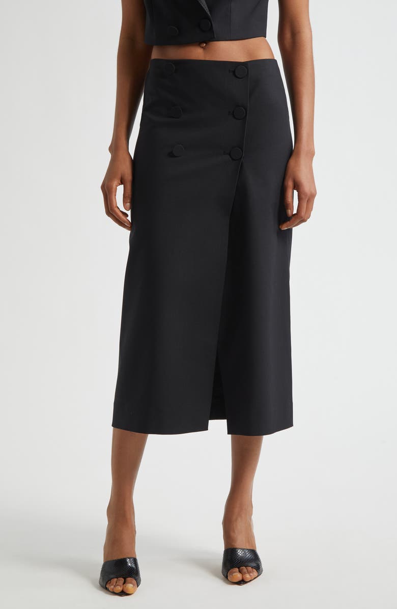 L'AGENCE Febe Tuxedo Pencil Skirt, Main, color, Black