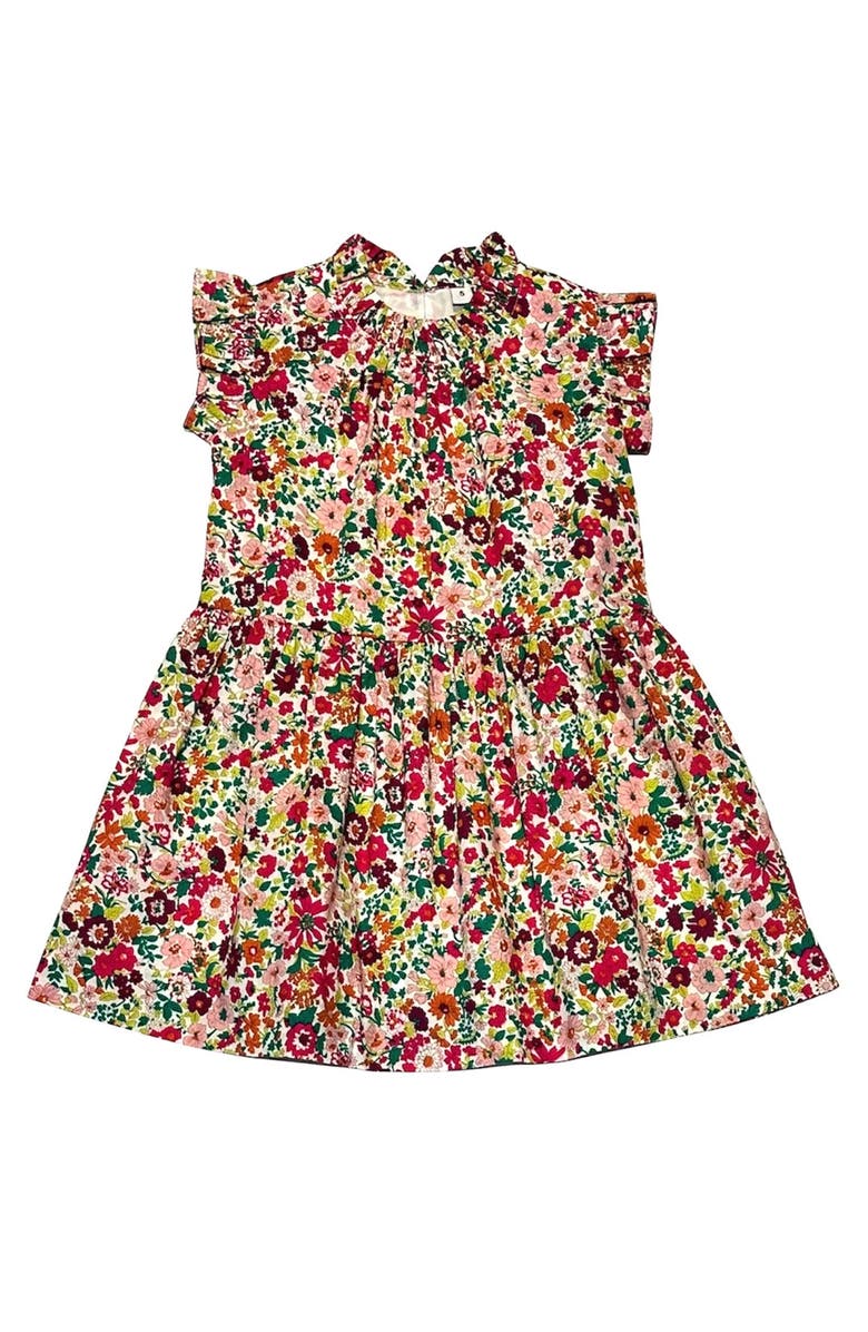 Busy Bees Kinsley Dropwaist Dress Fuchsia Floral, Main, color, Fuchsia Floral