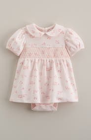 Nordstrom Smocked Waist Skirted Cotton Bodysuit