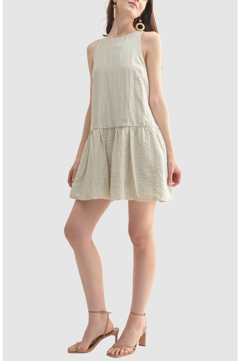 Flounce Shift Dress, Alternate, color, BONE
