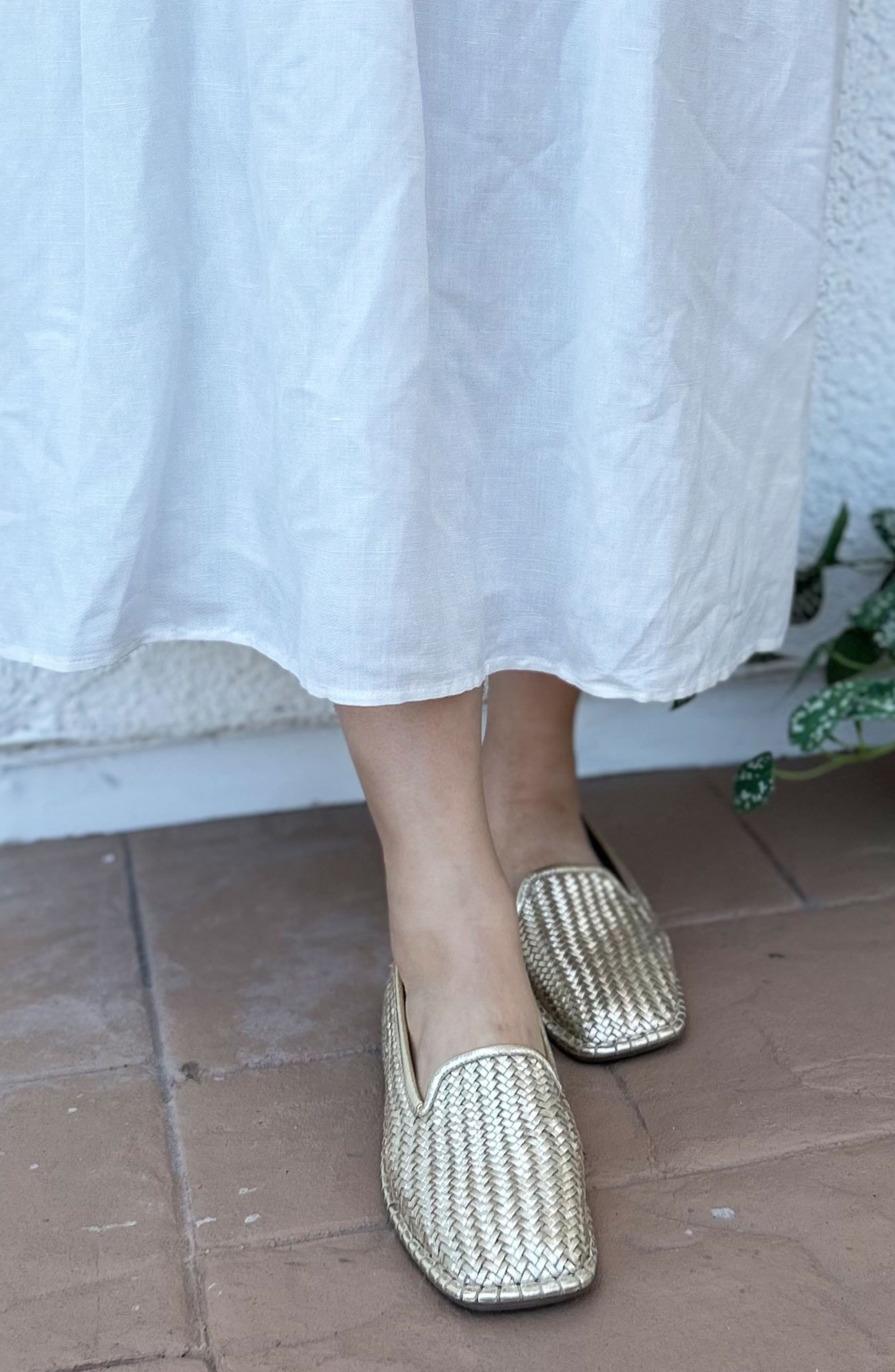 Seychelles Trustworthy Woven Loafer, Alternate, color, Gold