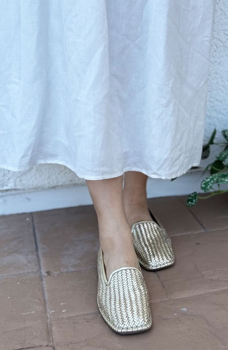 Seychelles Trustworthy Woven Loafer, Alternate, color, Gold