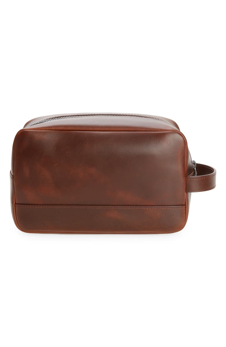 Shinola Leather Travel Kit, Alternate, color, Medbrown