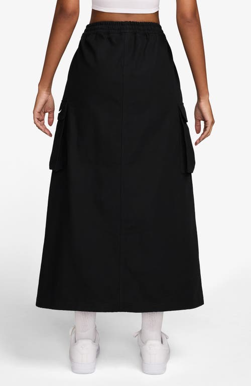 Nike Street Cargo Midi Skirt In Black