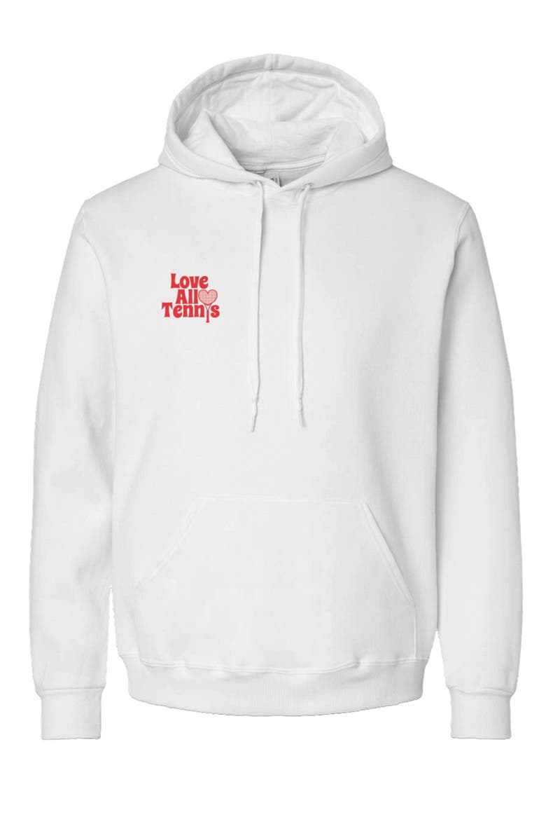 Love All Tennis Whitney Hoodie Sweatshirt, Main, color, White