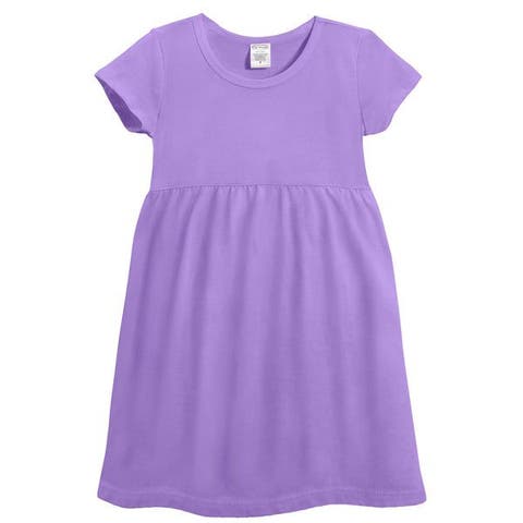 Girls Soft Organic Cotton Empire Short Sleeve Sundress (Toddler, Little Kid & Big Kid)