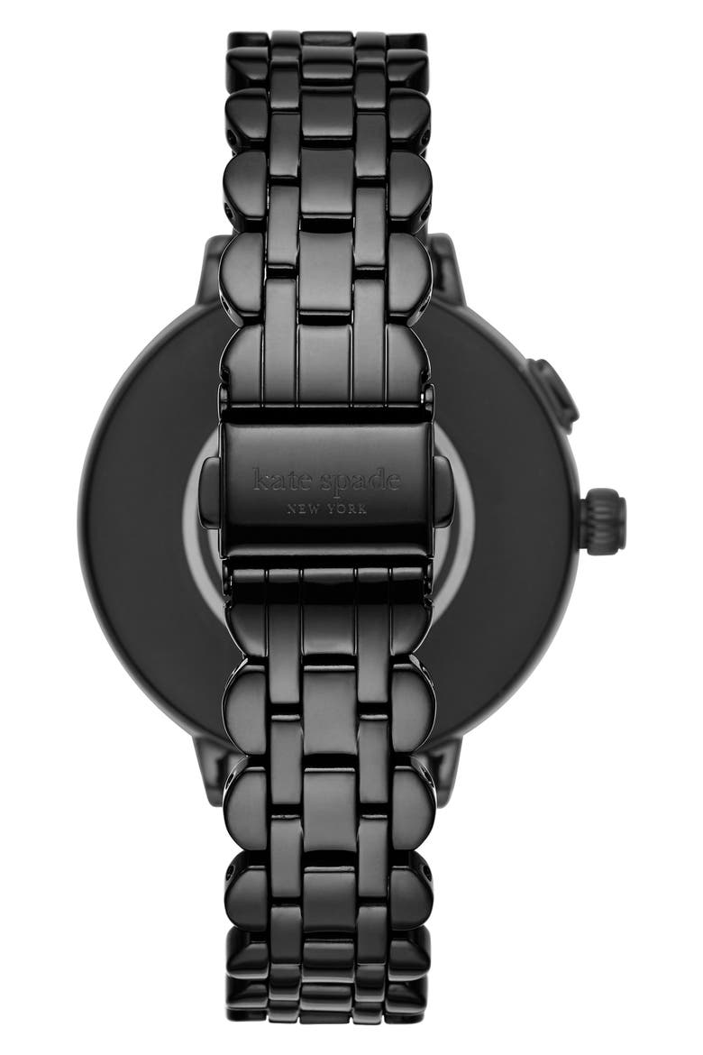raven scallop smart bracelet watch, 41mm, Alternate, color, BLACK