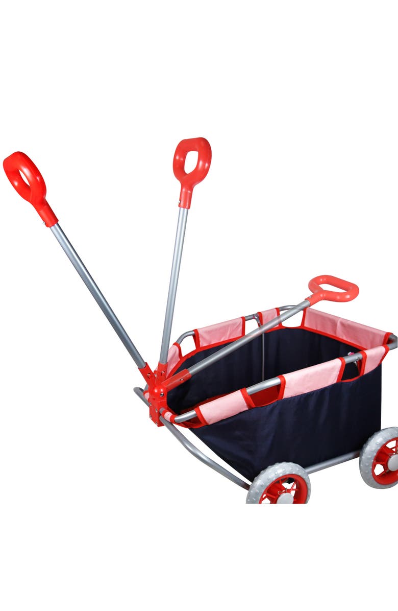 Lissi Baby Doll Pull Cart in Navy & Red, Alternate, color, Multicolored