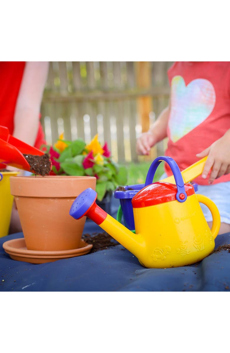 SPIELSTABIL Toddler Outdoor Garden Tools -Classic Yellow Watering Can for Kids Ages 18 Months and Up - 1 Liter Garden Toy Set - Made in Germany, Alternate, color, Yellow Multi