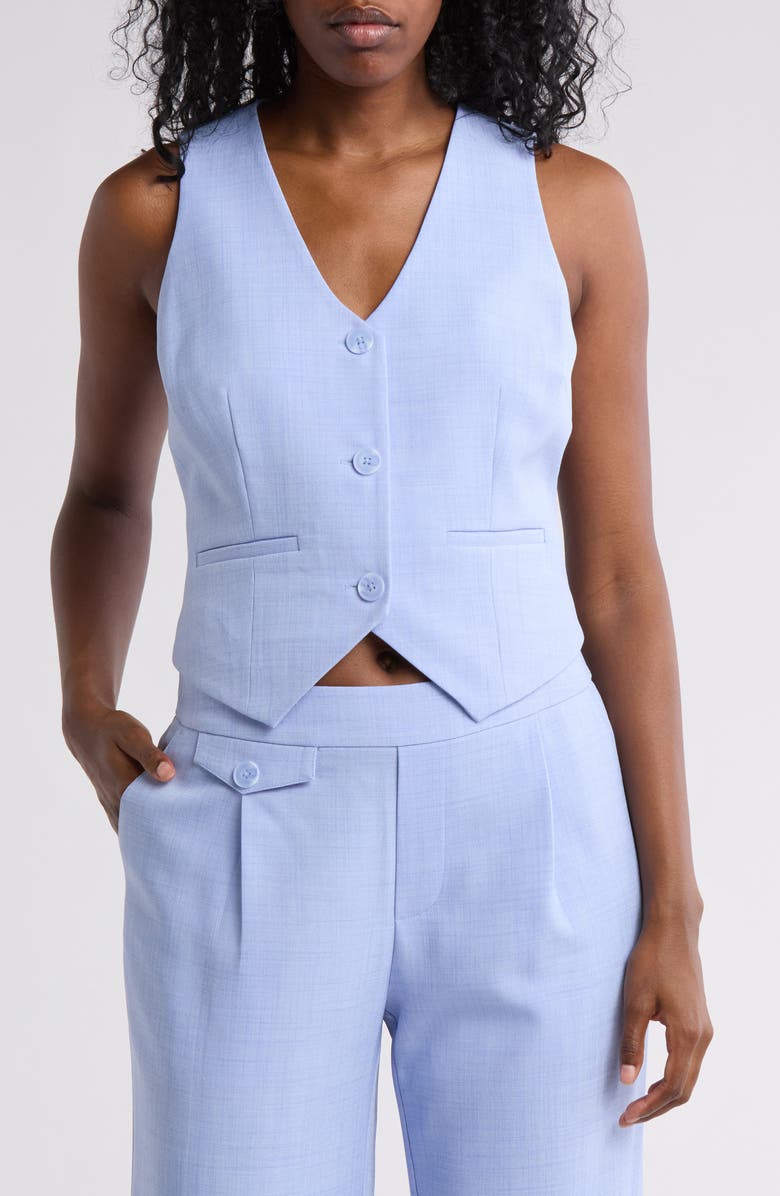 Gemma + Jane V-Neck Vest, Main, color, Blue