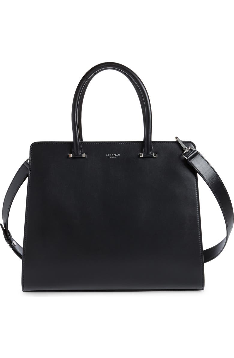 Serapian Milano Villa Leather Top Handle Bag, Main, color,