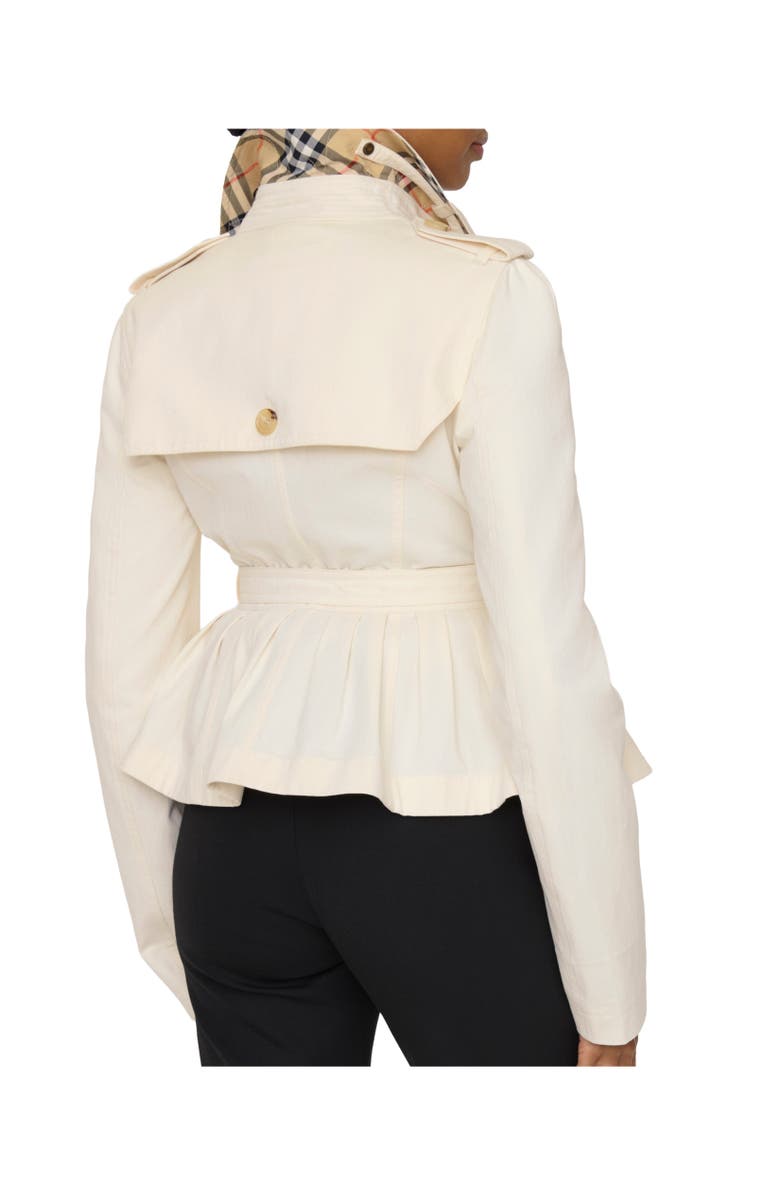 Burberry Cotton Isabella Trench Jacket, Alternate, color, Linen Beige