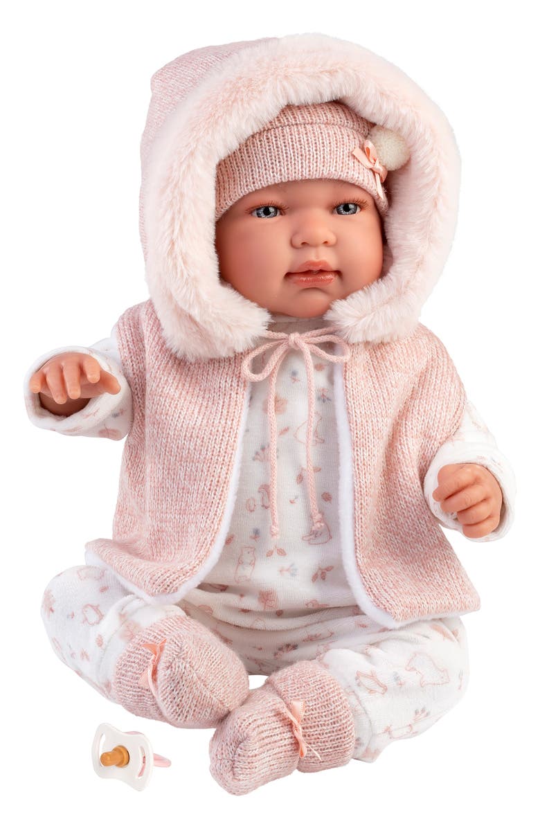Llorens Cora 17.3-Inch Articulated Baby Doll, Main, color,