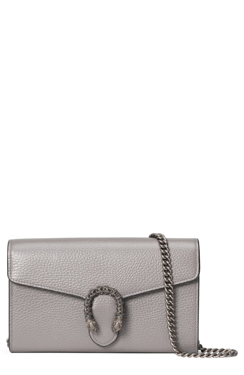 Gucci Leather Wallet on a Chain, Main, color,