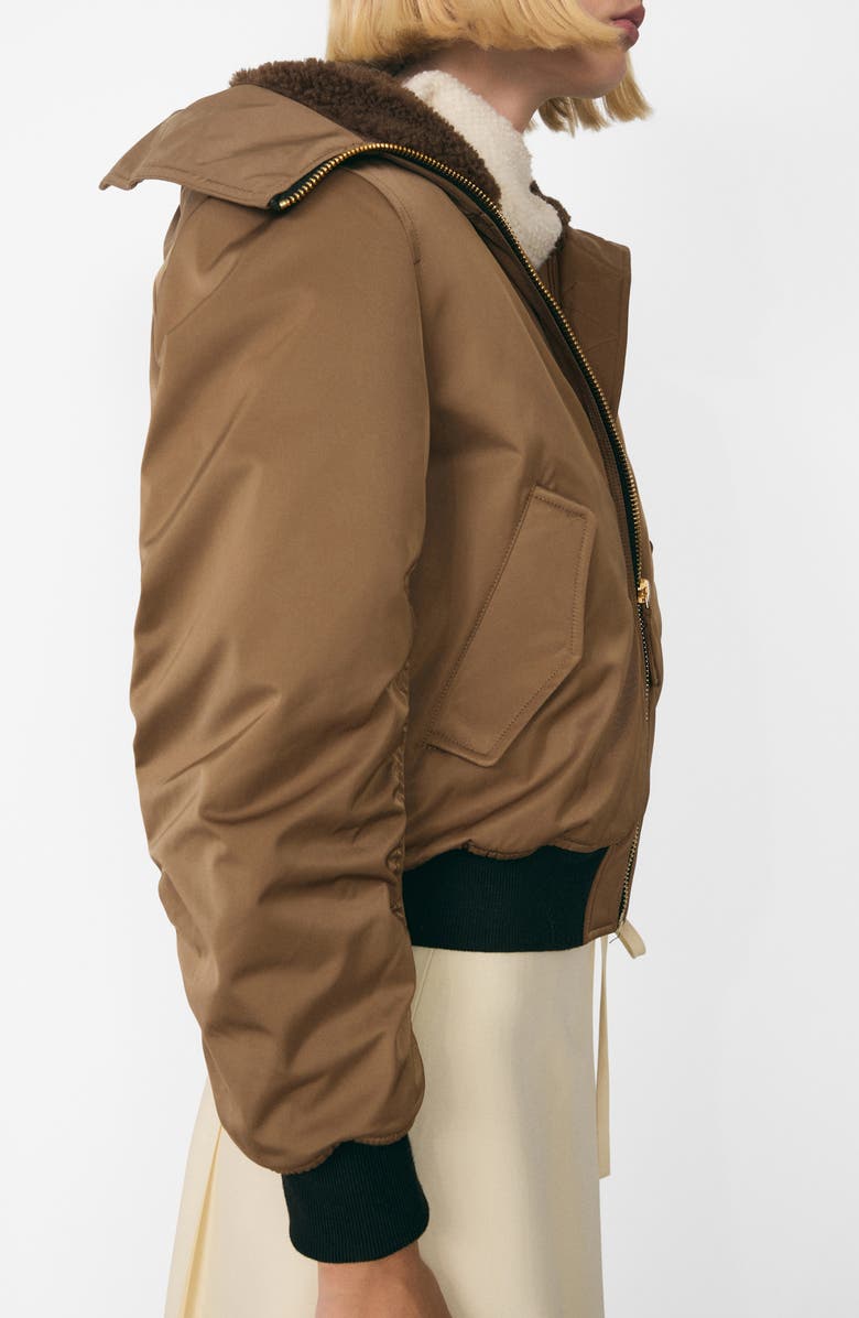 MANGO Fleece Lined Bomber Jacket, Alternate, color, 