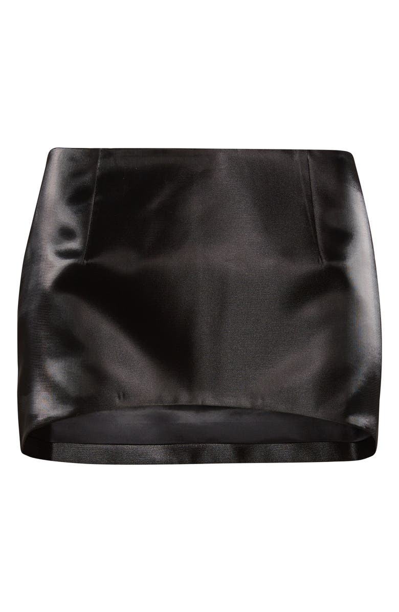 KIM SHUI Satin Miniskirt, Main, color, Black