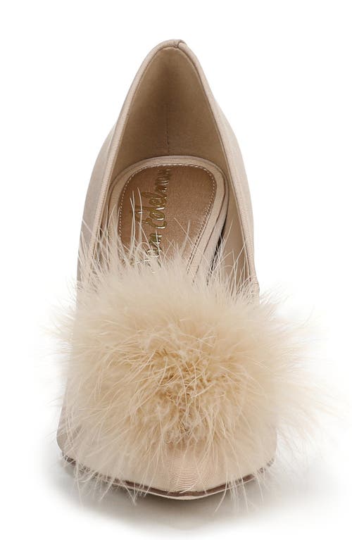 Sam Edelman Hazel Feather Embellished Pump In Neutral