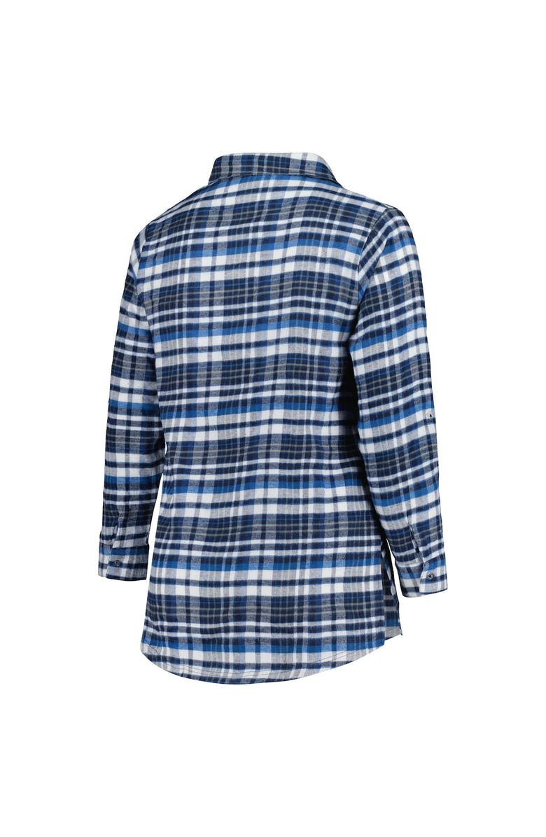 CONCEPTS SPORT Women's Concepts Sport Navy Dallas Cowboys Plus Size Mainstay Flannel Full-Button Long Sleeve Nightshirt, Alternate, color, 