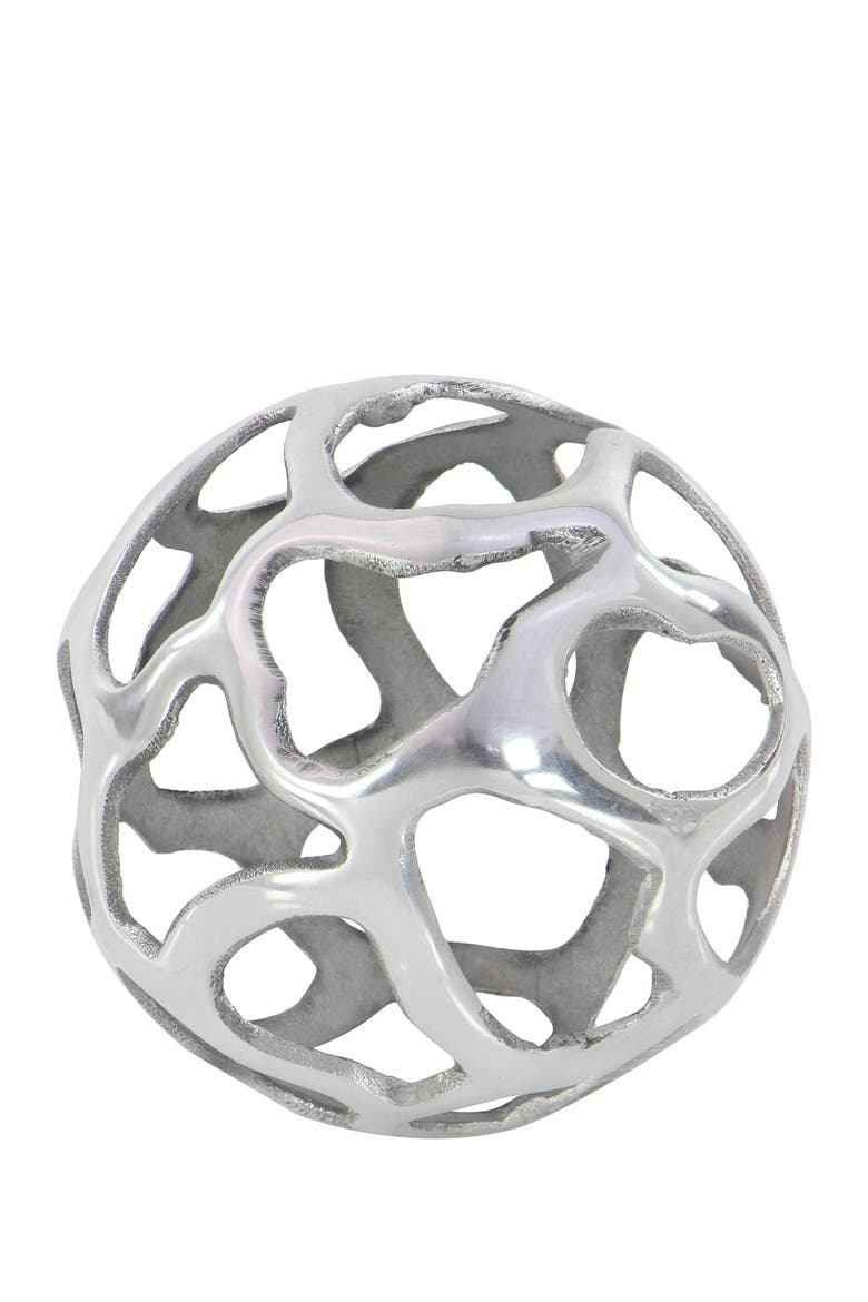 Silvertone Aluminum Contemporary Geometric Sculpture - Set of 3, Alternate, color, SILVER