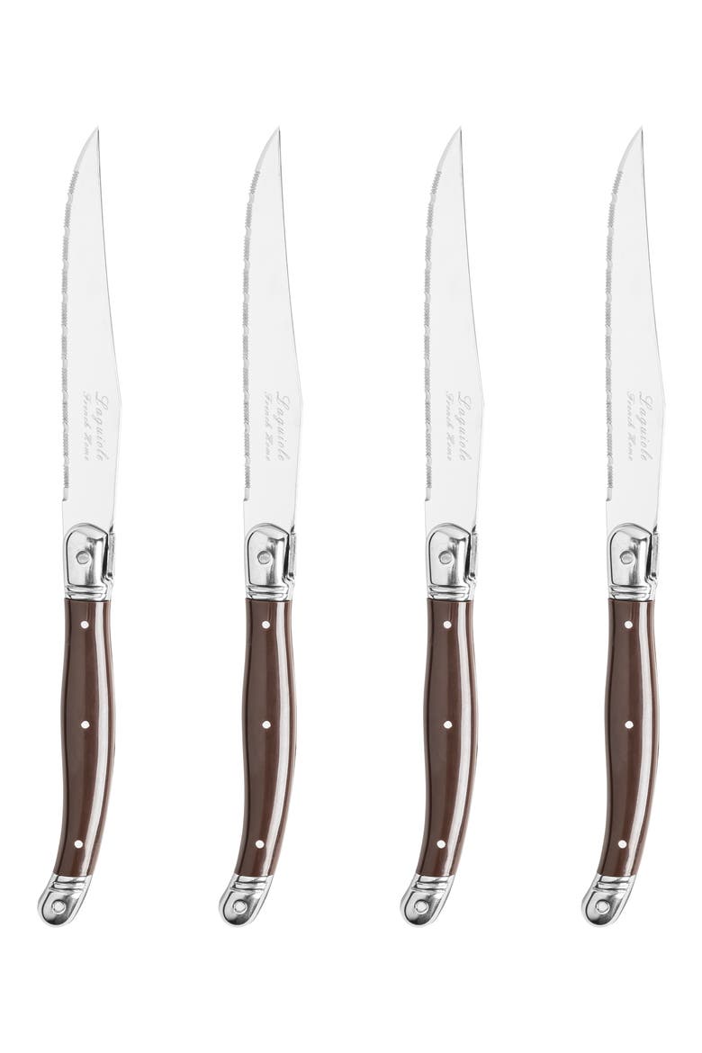 Laguiole Steak Knife - Set of 4, Main, color, CHOCOLATE BROWN