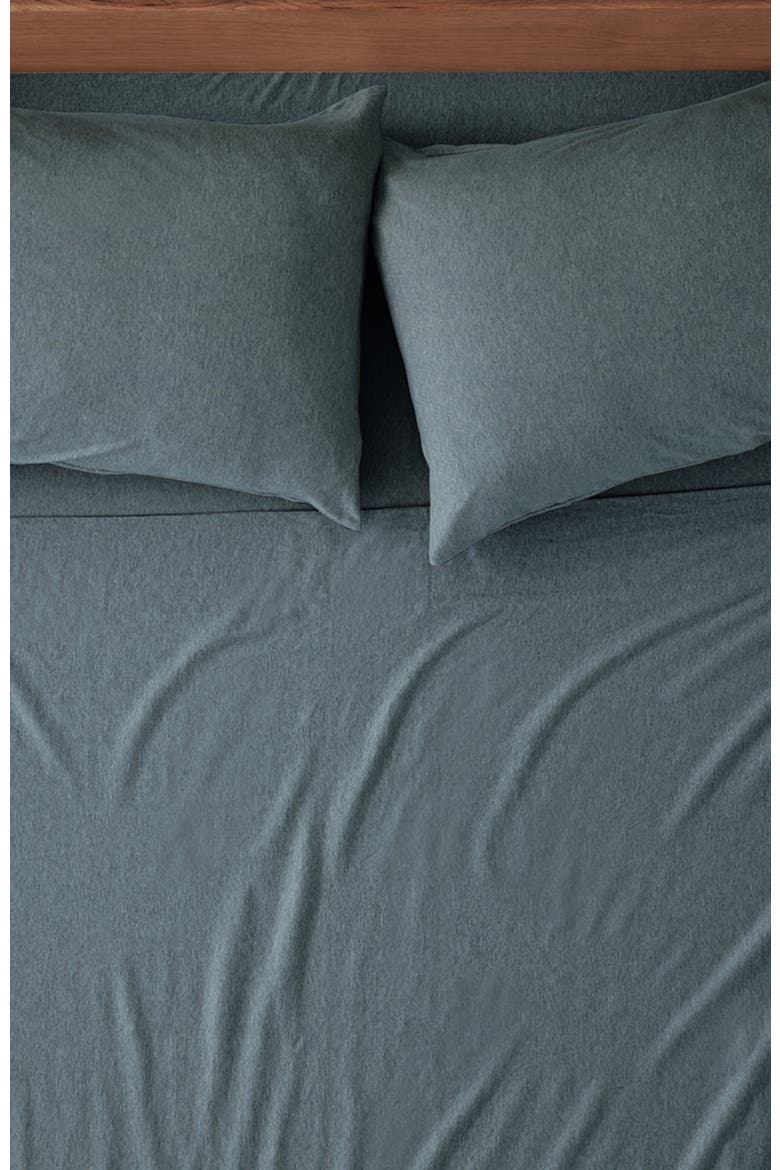 Organic Cotton Organic Favorite Tee Jersey Flat Sheet, Alternate, color, Smoke Heather