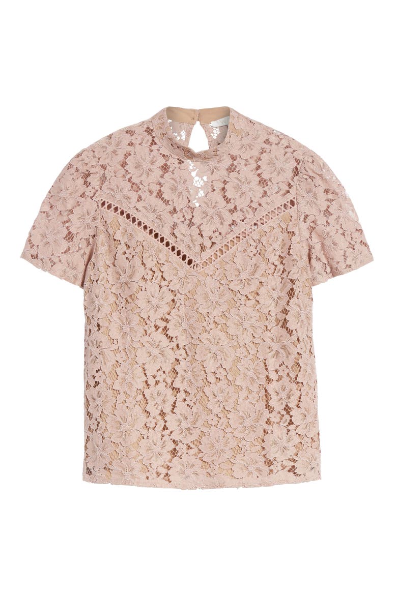 Greyson Lace Top, Alternate, color, ADOBE ROSE