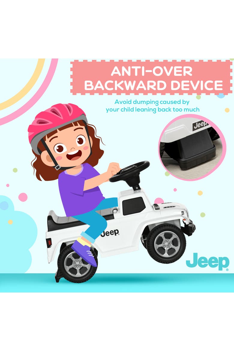 Toddler Ride on Car with Engine Sounds, Storage, Alternate, color, White