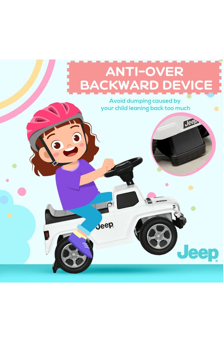 Aosom Toddler Ride on Car with Engine Sounds, Storage, Alternate, color, White