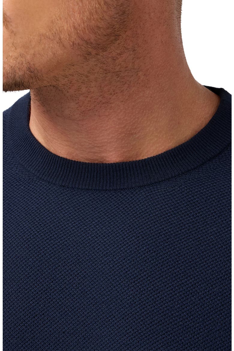 Ashe Crewneck Cotton Blend Performance Sweater, Alternate, color, NAVY