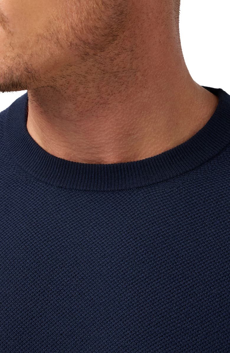 Mizzen+Main Ashe Crewneck Cotton Blend Performance Sweater, Alternate, color, Navy