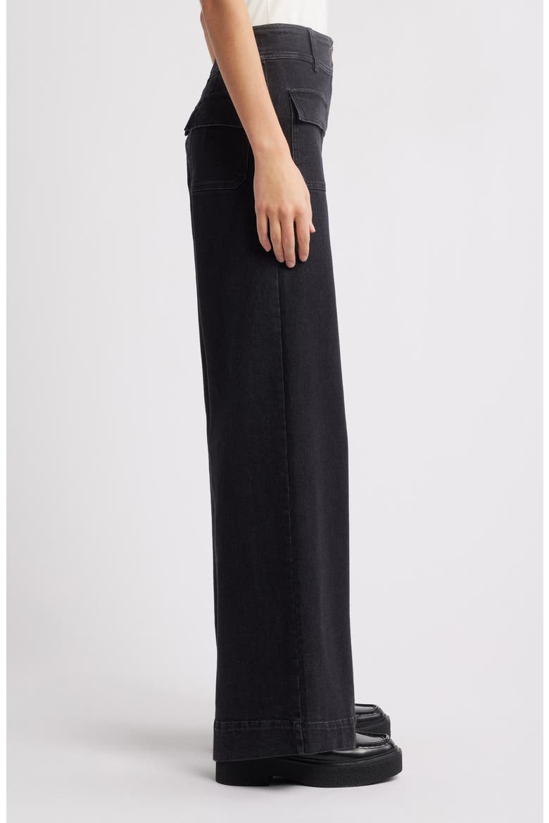 Manhattan Wide Leg Jeans, Alternate, color, DENIM BLACK