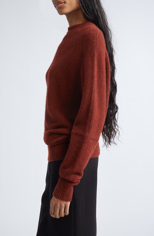 Proenza Schouler Abie Boiled Wool Blend Sweater In Brown